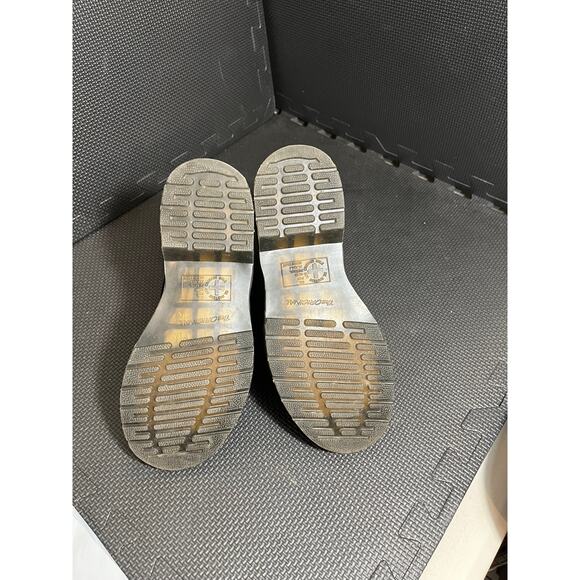 Doc Dr Martens Page Black Velvet Combat Boots Womens Size 7 Grunge Moto Emo - Picture 6 of 9